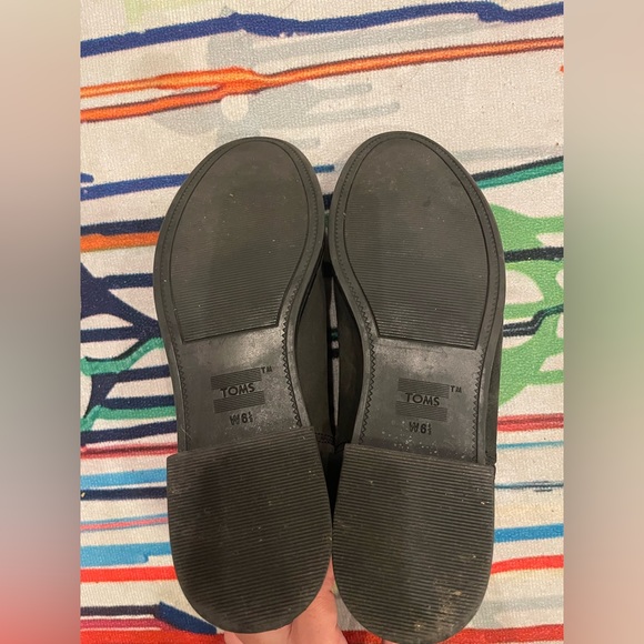 Toms Ella Pull On Chelsea Boot double elastic gore ankle suede low heel black - Picture 4 of 6